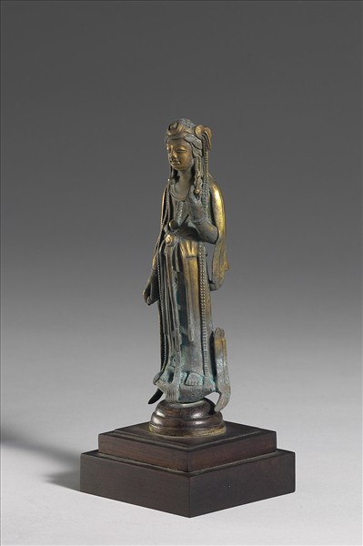 中國 隋 銅鎏金 菩薩立像