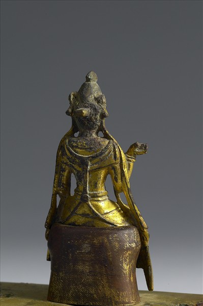 銅鎏金菩薩三尊像