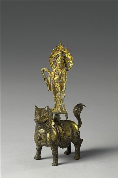 中國 唐 銅鎏金 菩薩立像