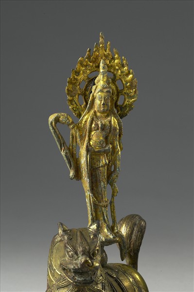 中國 唐 銅鎏金 菩薩立像