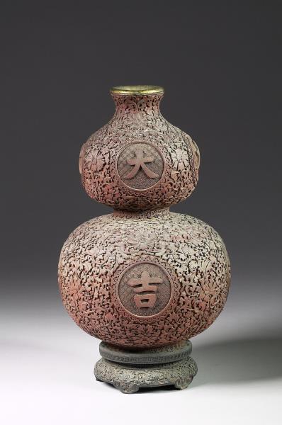 剔紅大吉葫蘆瓶