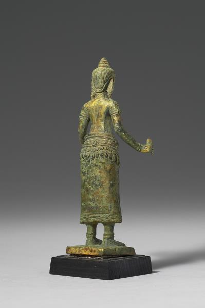 柬埔寨 12-13世紀 青銅鎏金 般若佛母立像