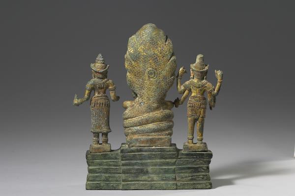 釋迦牟尼佛，四臂觀音，般若佛母三尊像