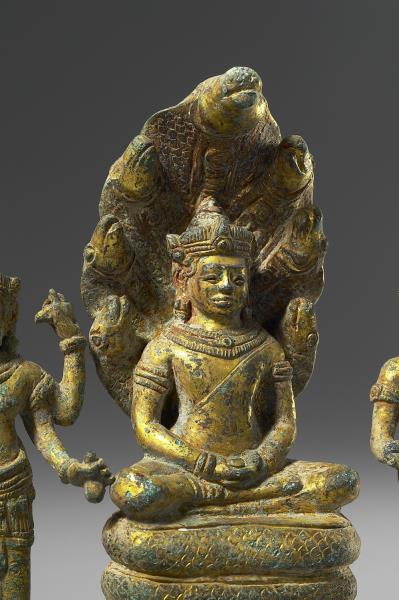 釋迦牟尼佛，四臂觀音，般若佛母三尊像