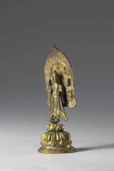 中國北魏銅鎏金立佛三尊像- 故宮