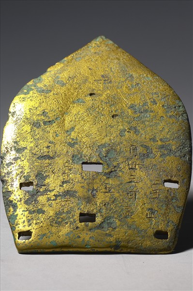 中國 北齊 天保三年銘（552） 銅鎏金 立佛三尊像