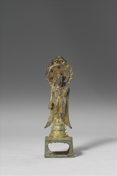 中國 隋 銅鎏金 菩薩立像