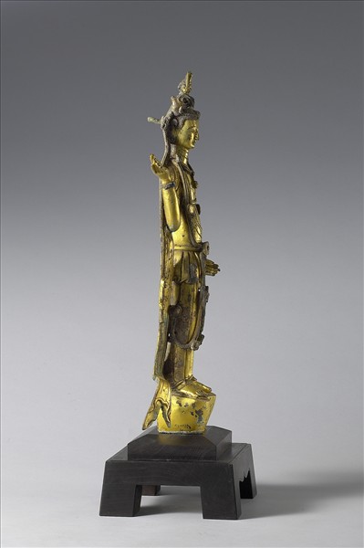 中國 隋 銅鎏金 觀音菩薩像