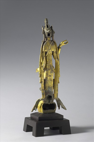 中國 隋 銅鎏金 觀音菩薩像