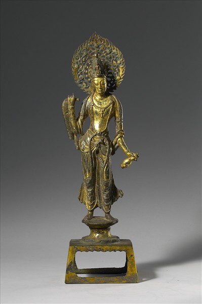 中國 隋 銅鎏金 菩薩立像