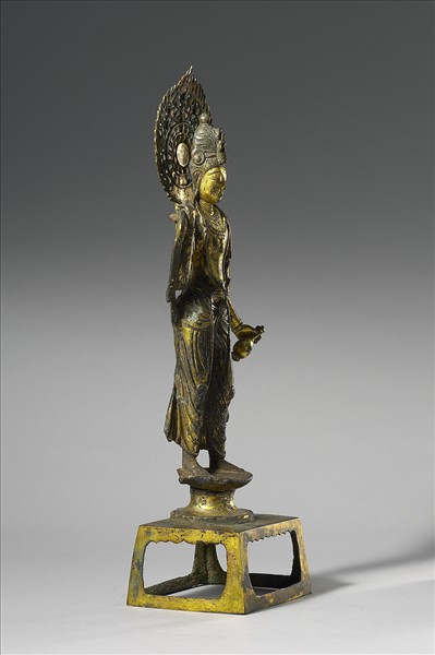 中國 隋 銅鎏金 菩薩立像