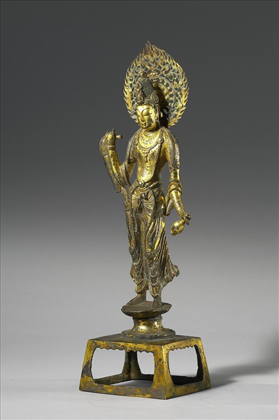 中國 隋 銅鎏金 菩薩立像