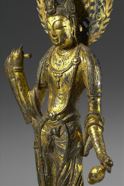 中國 隋 銅鎏金 菩薩立像