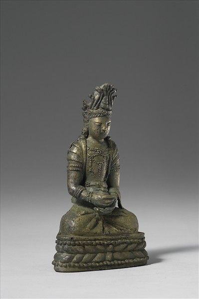 韓國 高麗時代 銅鎏金 菩薩坐像