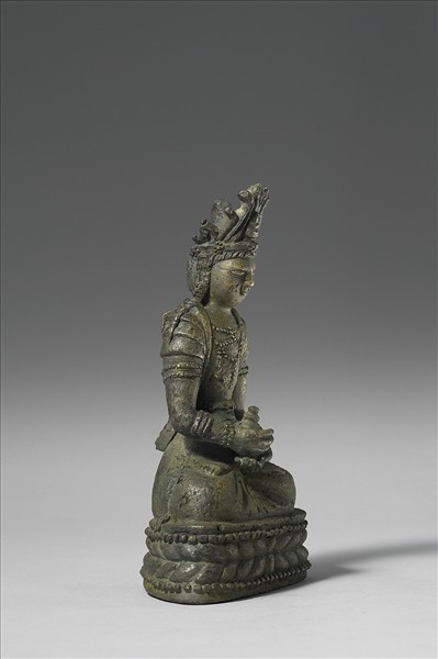 韓國 高麗時代 銅鎏金 菩薩坐像