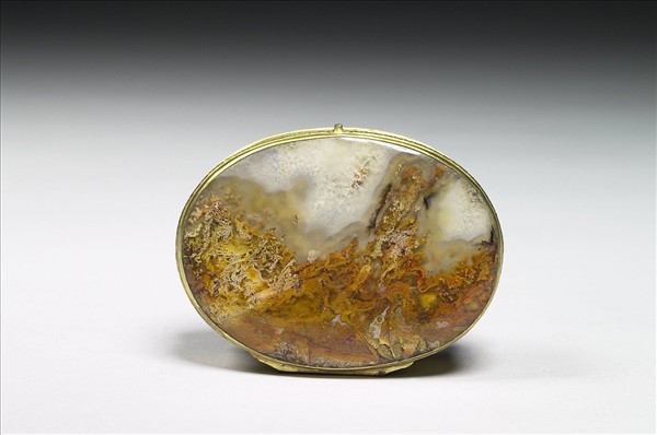 鎏金銅鑲瑪瑙鼻煙盒