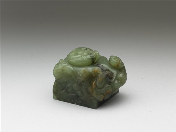 玉雙獸鈕未刻印