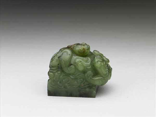 玉雙獸鈕未刻印