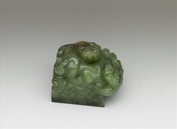 玉雙獸鈕未刻印