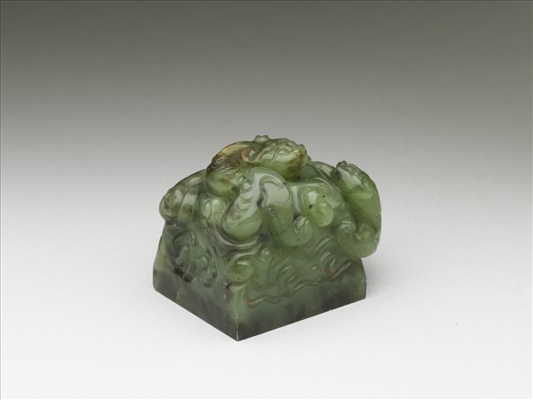 玉雙獸鈕未刻印