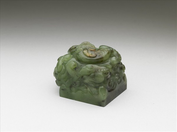 玉雙獸鈕未刻印