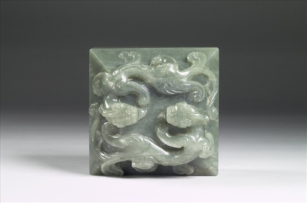 玉雙獸鈕未刻印