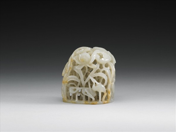 汀渚鷺鷥紋玉頂