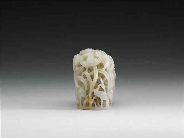 汀渚鷺鷥紋玉頂