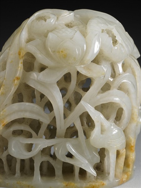 汀渚鷺鷥紋玉頂