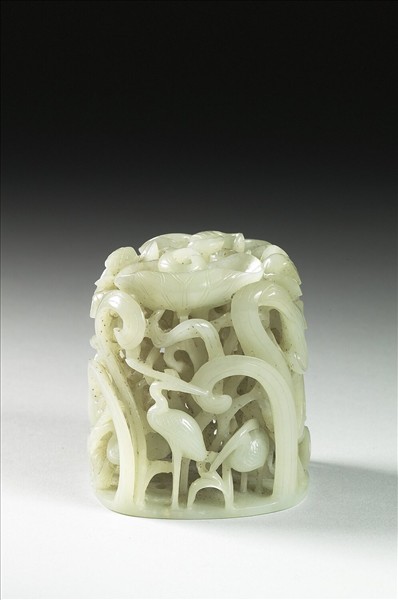 汀渚鷺鷥紋玉頂