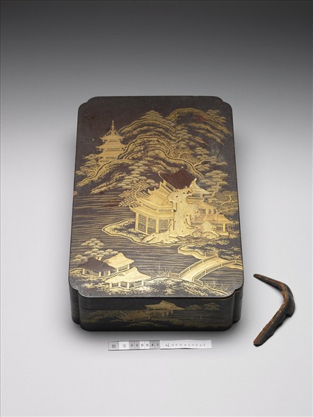 蒔繪山水樓閣紋漆盒