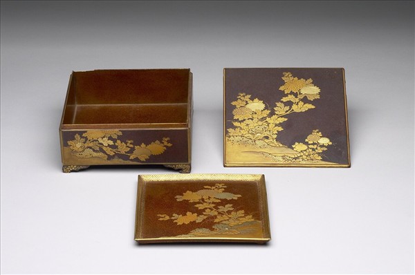 蒔繪菊石紋漆盒