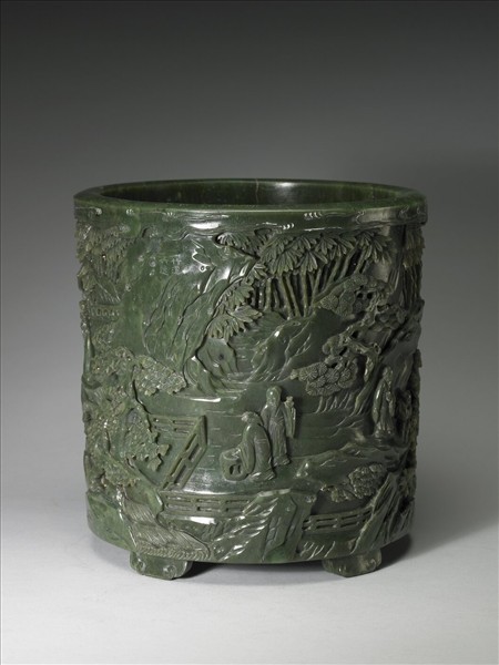 玉竹溪六逸筆筒