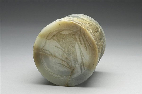 玉虎溪三笑筆筒