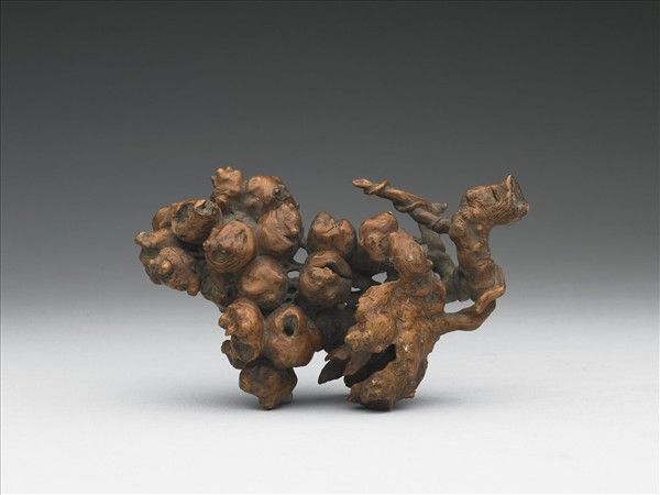 樹根雕瓜果形器