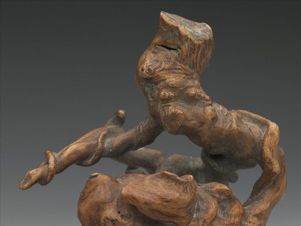 樹根雕瓜果形器