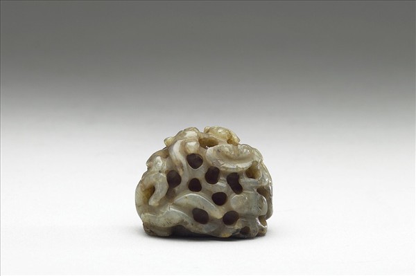 螭虎啣芝紋玉頂