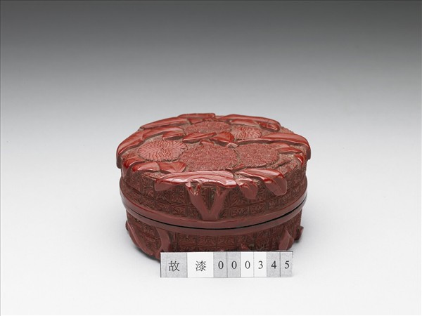 剔紅荔枝圓盒