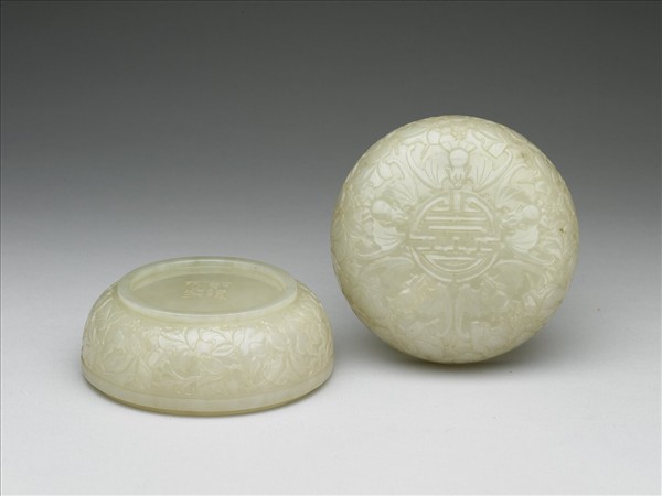 玉五福拱壽圓盒