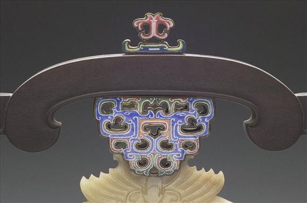 玉福祿磬式佩 附木座