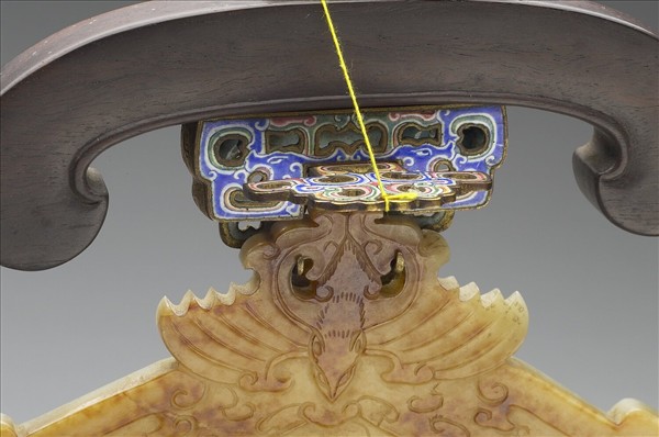 玉福祿磬式佩 附木座