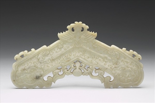 玉福祿磬式佩 附木座