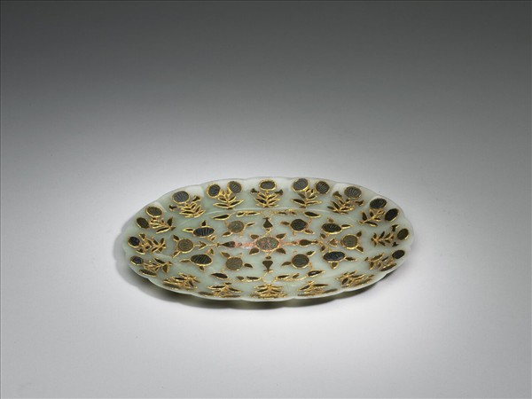 玉嵌玉花盤