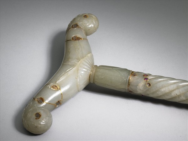 玉帶鑲嵌玉撐架