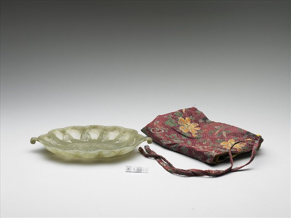 玉花口葉式雙柄盤