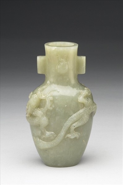 玉雙龍瓶