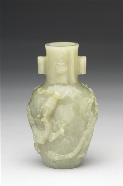 玉雙龍瓶