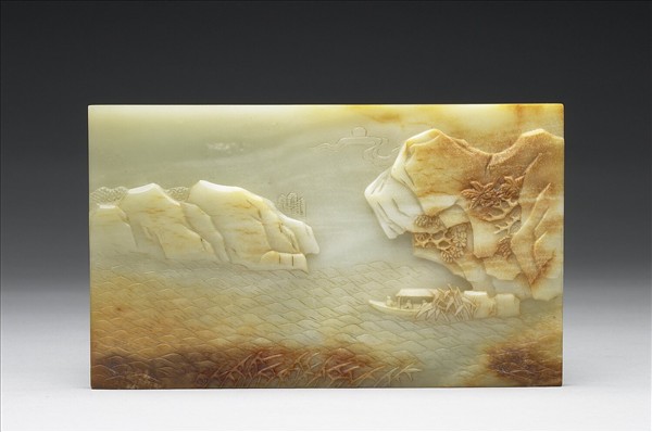 雕玉赤壁賦圖插屏