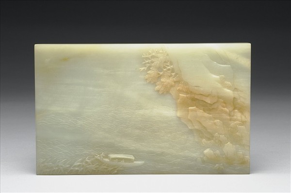 雕玉赤壁賦圖插屏