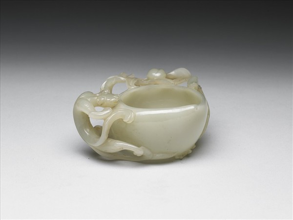 玉螭虎連枝桃式洗